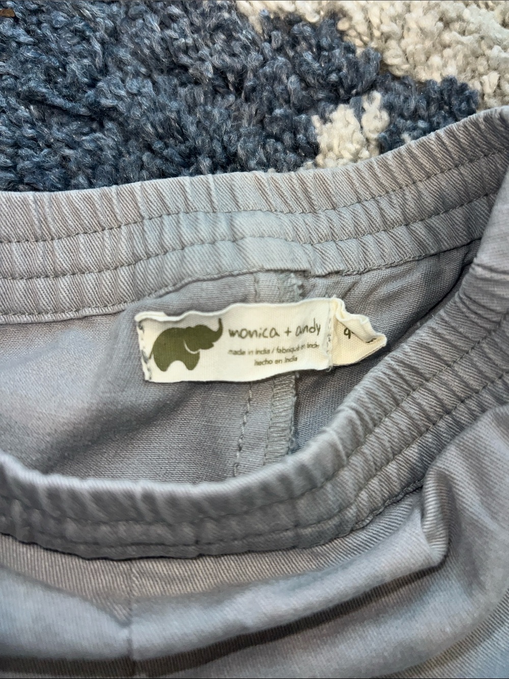 Kids Light Gray Stretch Cotton Shorts - Picture 4 of 5